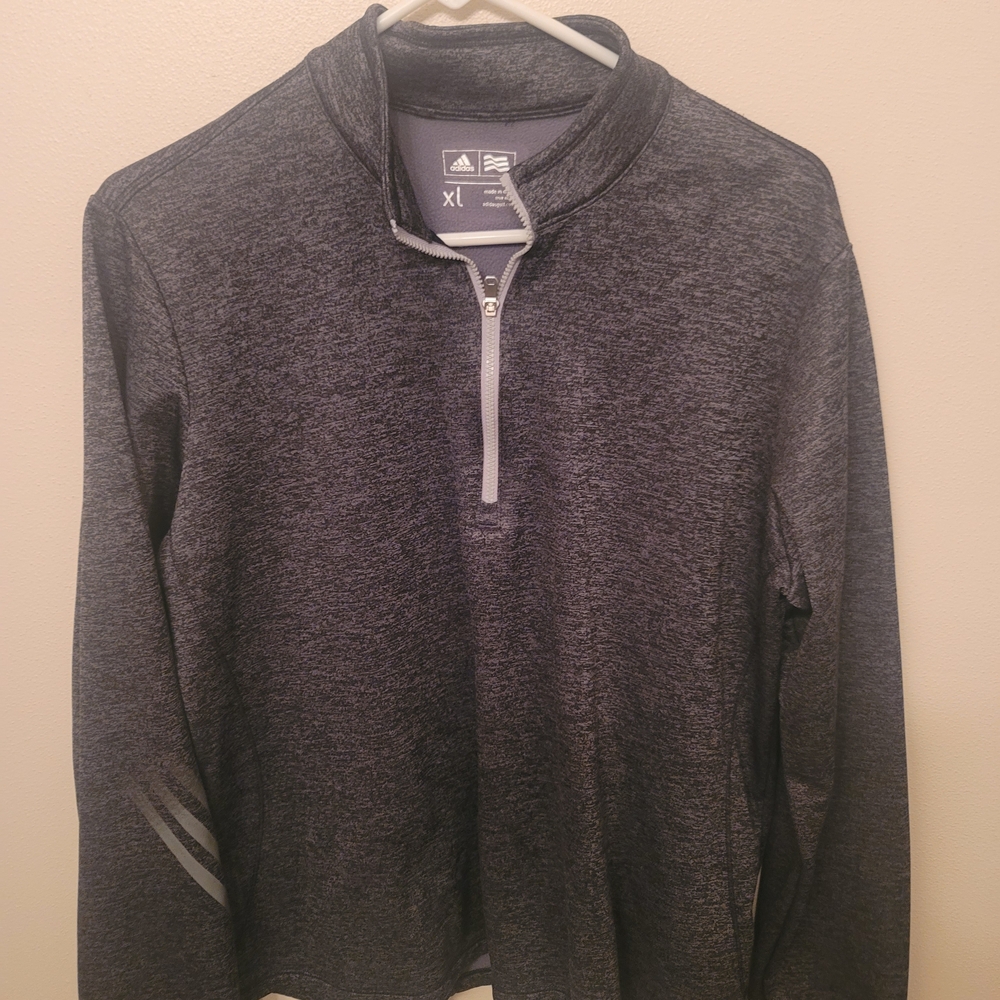 Adidas Charcoal Quarter-Zip Pullover